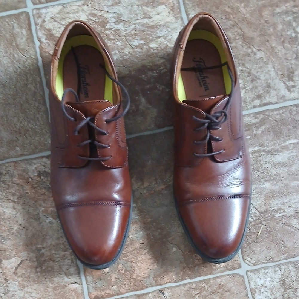 EUC Florsheim Comfortech Ortholite Brown Leather Shoes Size 13D